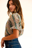 Mille Top Marnie Top in Rose Stripe