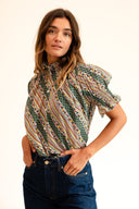 Mille Top Marnie Top in Rose Stripe