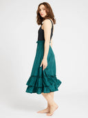 Mille Top Rosalita Skirt in Emerald Silk