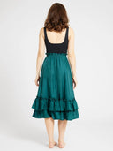 Mille Top Rosalita Skirt in Emerald Silk
