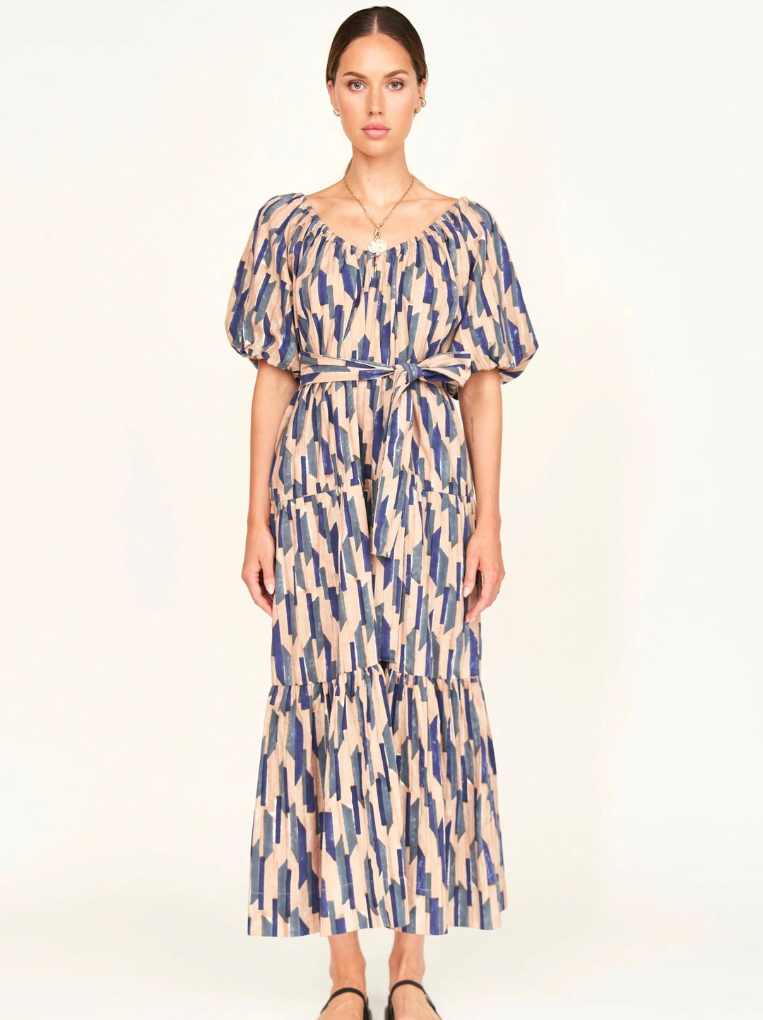 Mirth Dress Capri Dress in Cerulean Rainfall