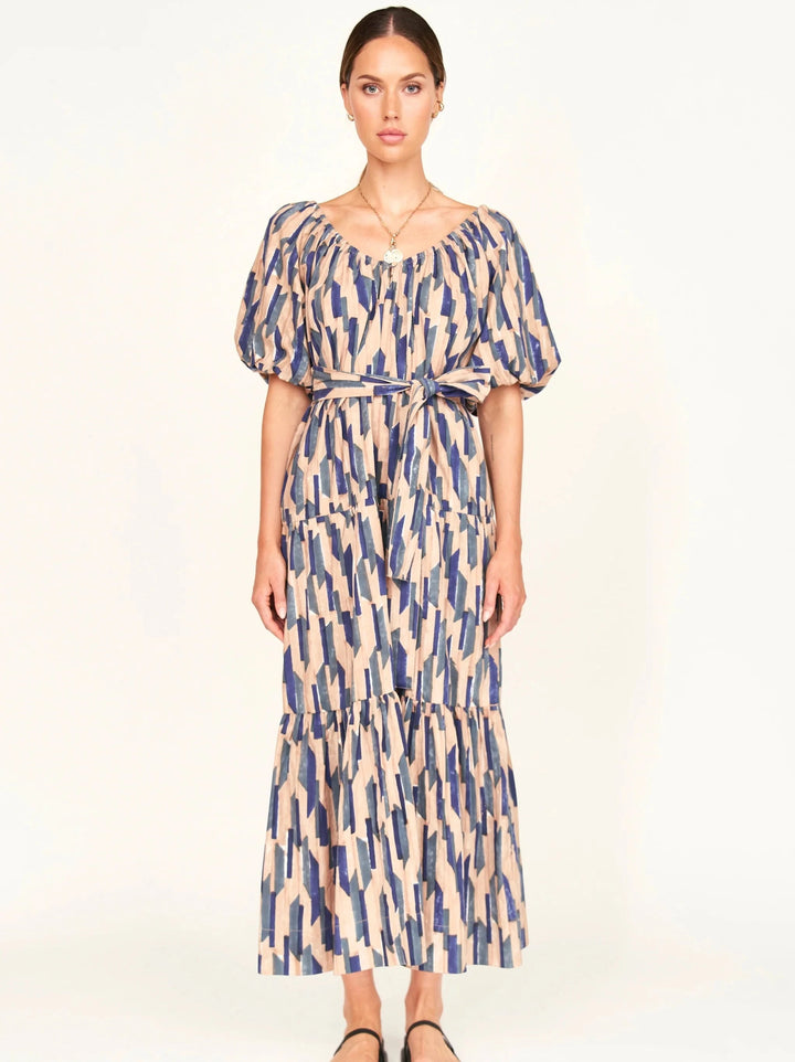 Mirth Dress Capri Dress in Cerulean Rainfall