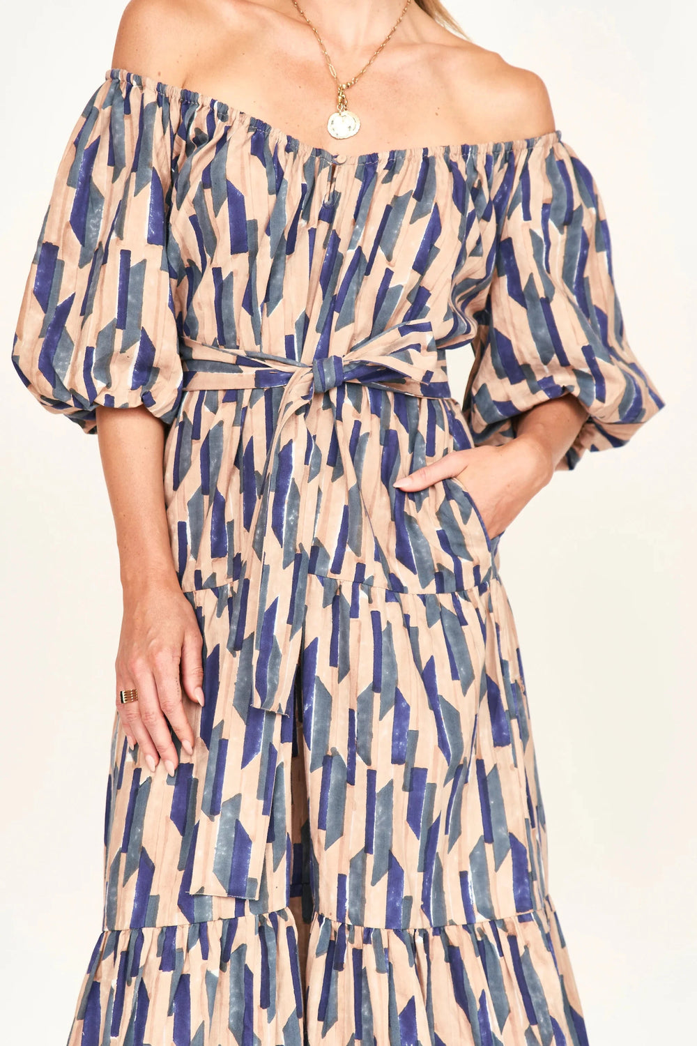 Mirth Dress Capri Dress in Cerulean Rainfall