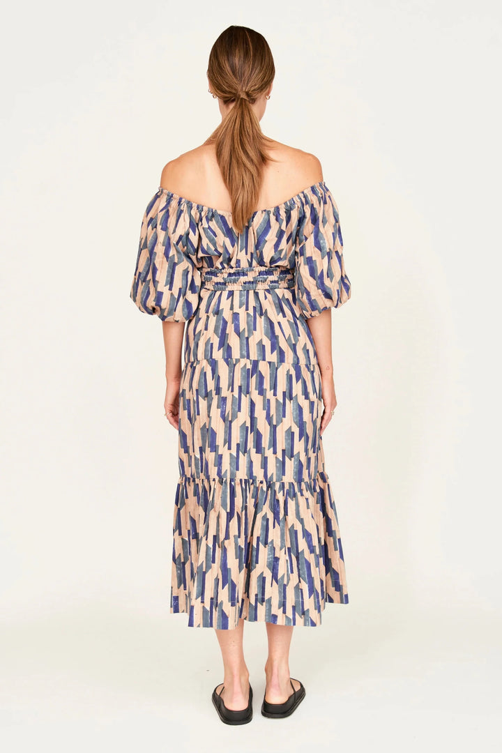 Mirth Dress Capri Dress in Cerulean Rainfall