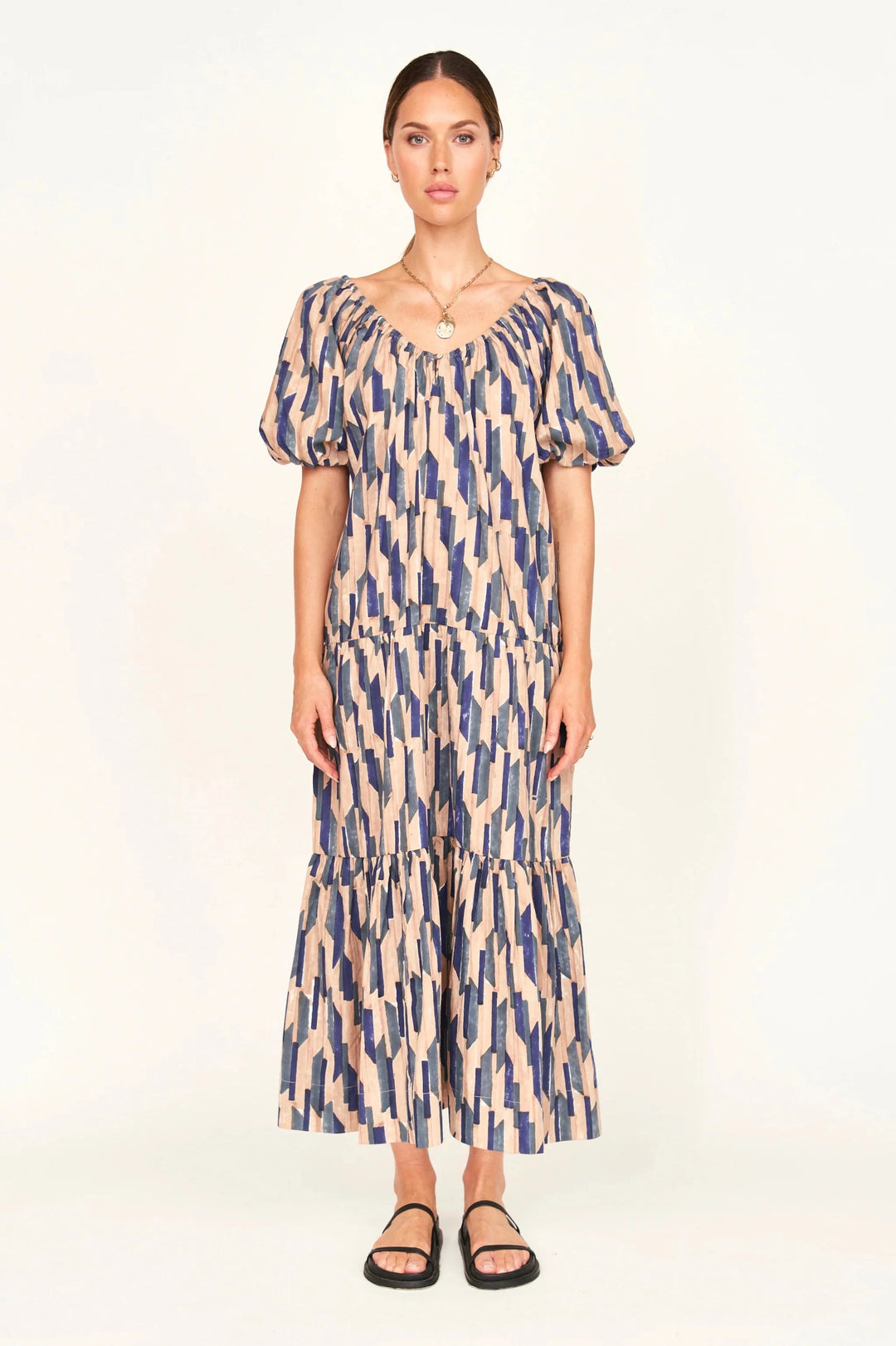 Mirth Dress Capri Dress in Cerulean Rainfall