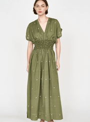 Mirth Dress MIRTH Clothing | Granada Dress in Olive Jamdani