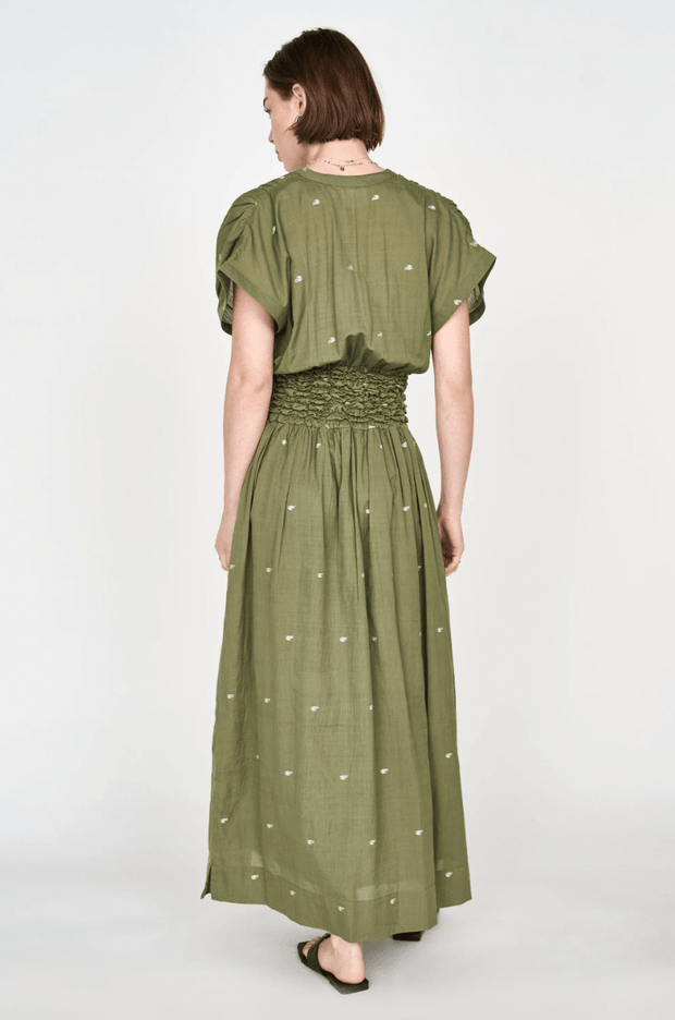 Mirth Dress MIRTH Clothing | Granada Dress in Olive Jamdani
