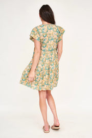 Mirth Dress MIRTH Clothing | Sonoma Short Dress in Olive Bloom