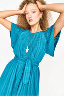 Mirth Dress Vienna Pintuck Dress in Azure Dobby