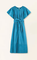 Mirth Dress Vienna Pintuck Dress in Azure Dobby