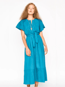 Mirth Dress Vienna Pintuck Dress in Azure Dobby