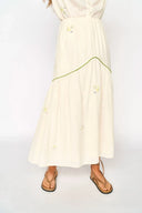 Mirth skirt Brighton Skirt in Lime Jamdani