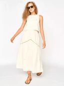 Mirth skirt Brighton Skirt in Lime Jamdani