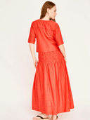 Mirth Skirt Savannah Smocked Skirt in Chili