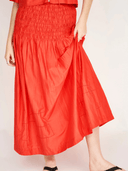 Mirth Skirt Savannah Smocked Skirt in Chili