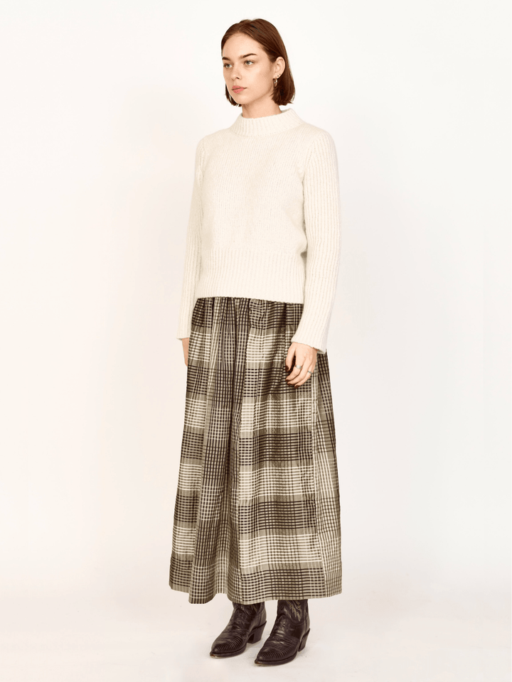 Mirth skirt Verona Skirt in Olive Plaid