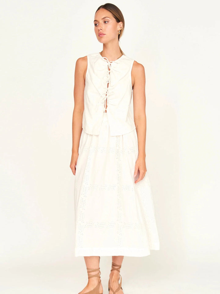 Mirth skirt Verona Skirt in White Marine Eyelet
