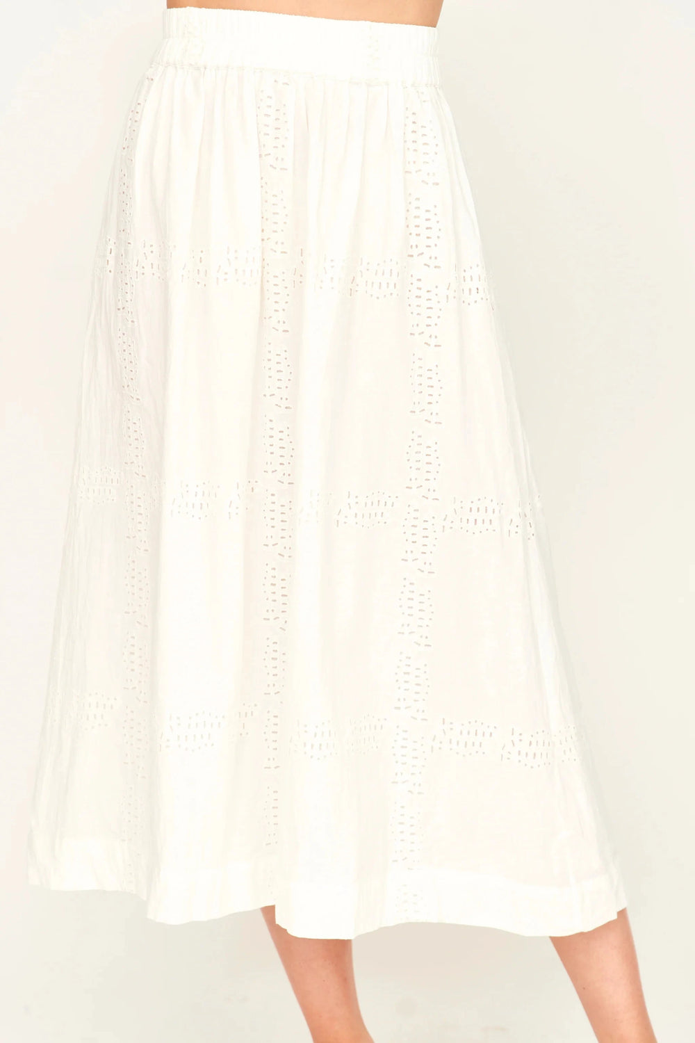 Mirth skirt Verona Skirt in White Marine Eyelet