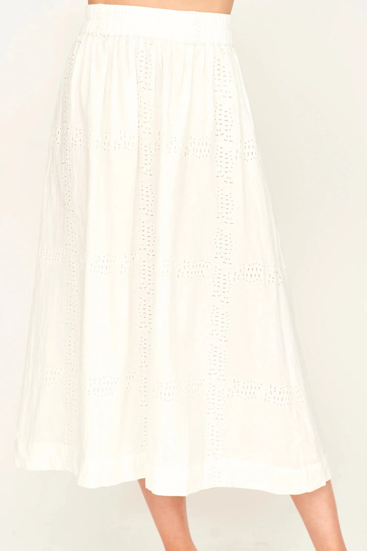 Mirth skirt Verona Skirt in White Marine Eyelet