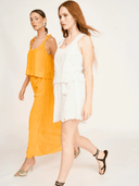 Mirth Top Charleston Tank in White Embroidered Deco