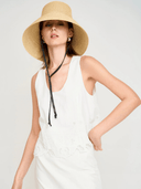 Mirth Top Charleston Tank in White Embroidered Deco