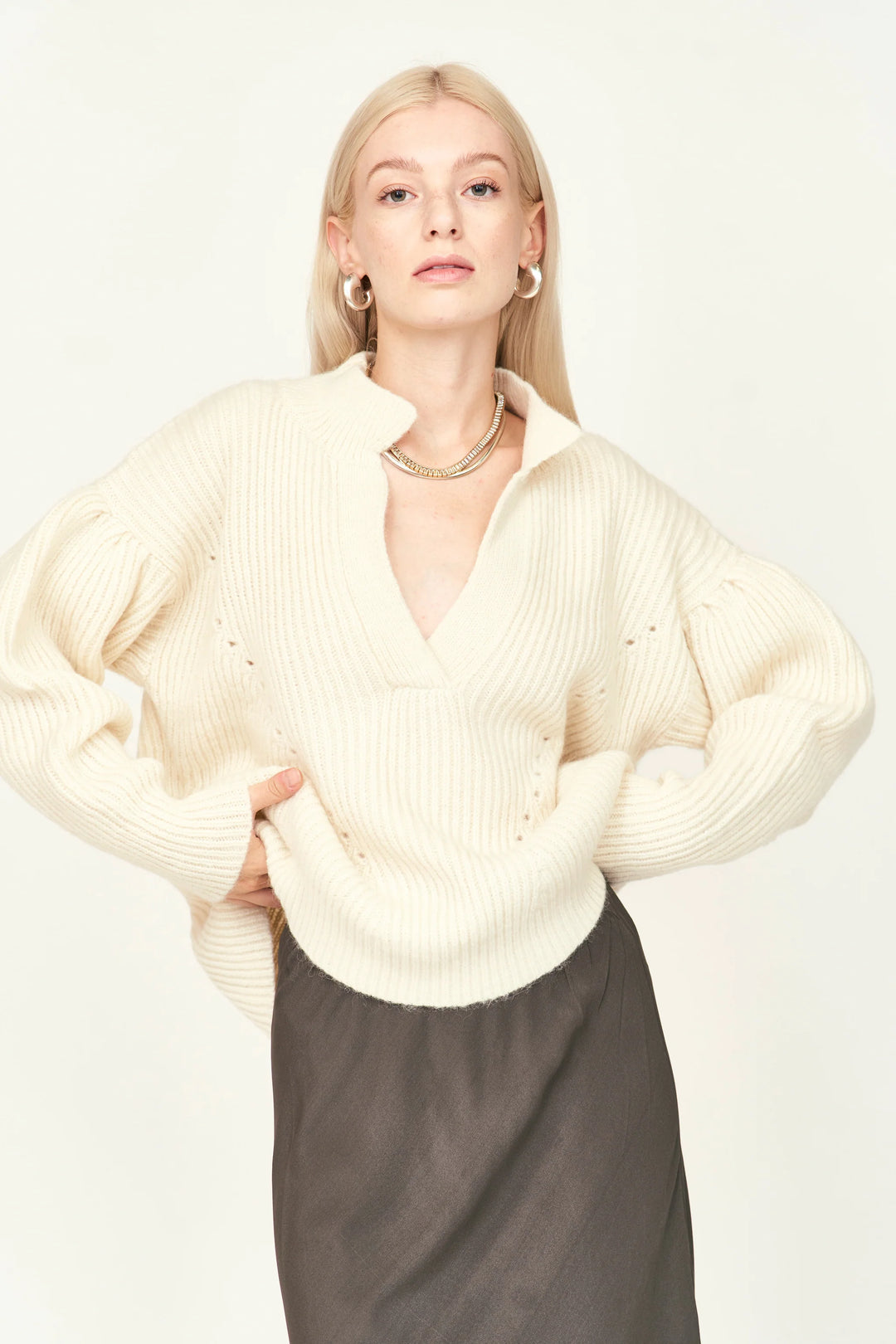 Mirth Top Jackson Sweater in Ivory