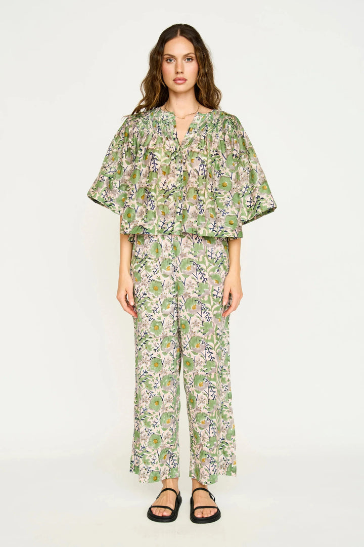 Mirth Top Kerala Blouse in Lavender Bloom
