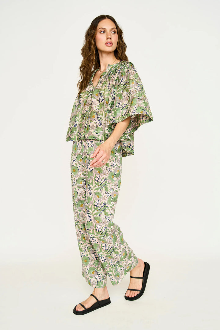 Mirth Top Kerala Blouse in Lavender Bloom