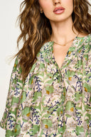 Mirth Top Kerala Blouse in Lavender Bloom