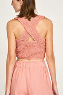 Mirth Top Lucia Smocked Top in Pomelo