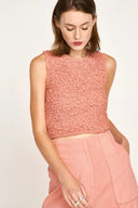 Mirth Top Lucia Smocked Top in Pomelo