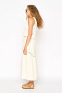 Mirth Top Santanyi Tank in Lime Jamdani