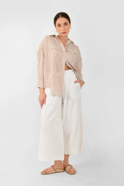 Mirth Tops MIRTH Clothing | Kyoto Blouse in Bronze Stripe