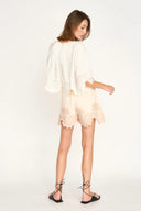 Bari Top in White Lotus Eyelet