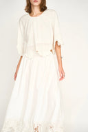 Bari Top in White Lotus Eyelet