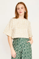 Cropped Field Top in Sandcastle