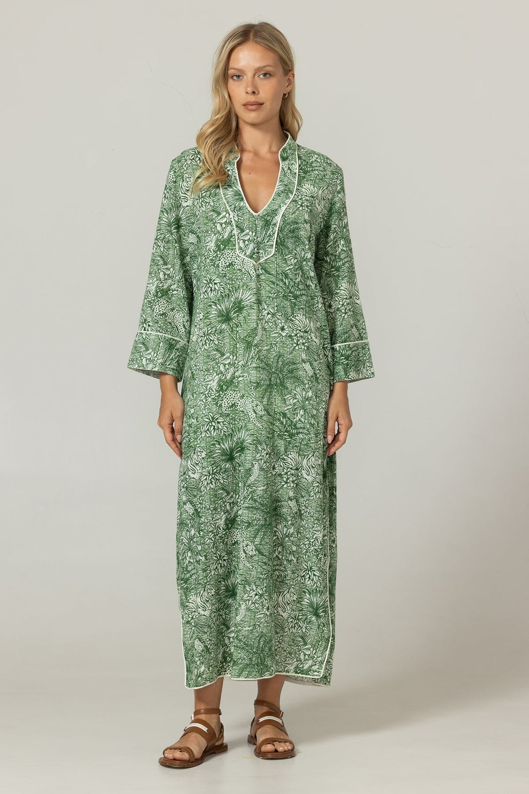 Miss June Dress Lulu Maxi Dress in Green