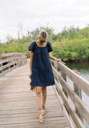 navyBLEU Dress The Molly Dress in Navy Gauze