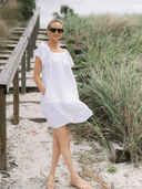 navyBLEU Dress The Molly Dress in White Gauze