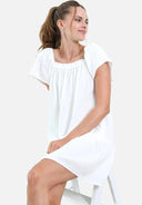 navyBLEU Dress The Molly Dress in White Gauze