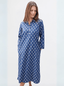navyBLEU Dress The Sara Dress in Navy Leaf