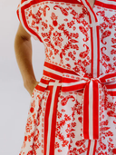 navyBLEU Dress The Winnie Dress in Red Paisley