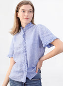 navyBLEU Top Bessie Top in Chambray