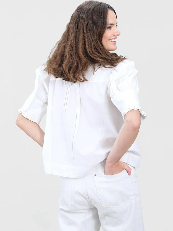 navyBLEU Top Westport Top in White