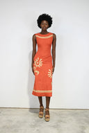 Never A Wallflower Dress Florentine Long Dress in Oaxaca Raffia