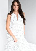 Never A Wallflower Dress Long Tiered Dress Crosshatch