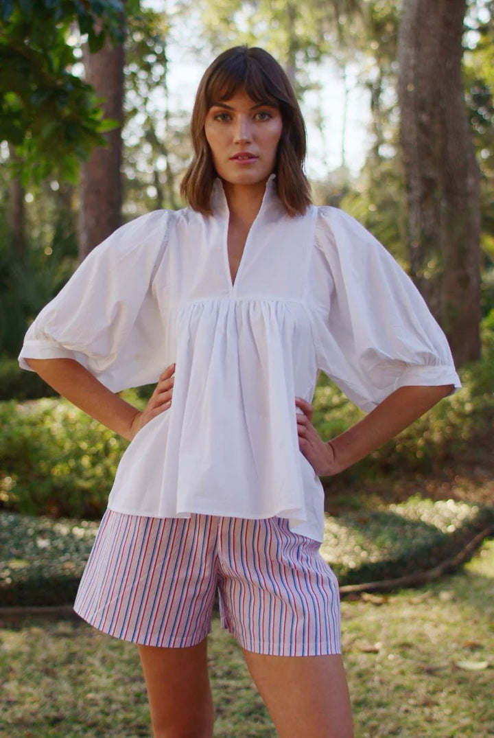 Never A Wallflower Top High Neck Top in White