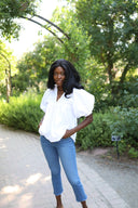 Never A Wallflower Top High Neck Top in White