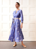 Nimo with Love Dress Azurite Dress in Blue with Village Embroidery