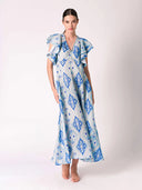 Nimo with Love Dress Belladonna Dress in Blue Ikat